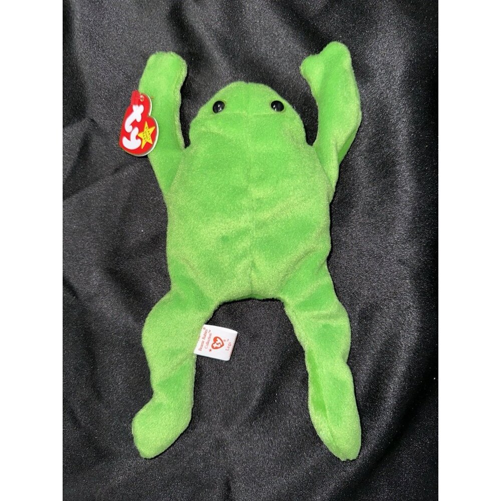 1993 FROG LEGS Beanie Baby 1st / 3rd Gen Tags PVC SUPER RARE NEW